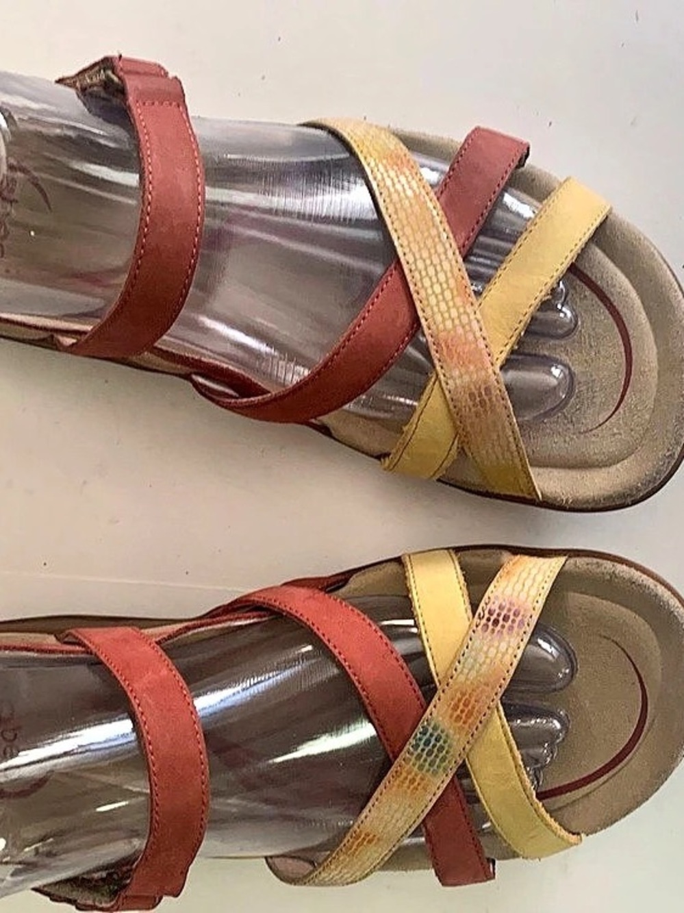 Abeo Laguna W610 Strappy Sandals Pink & Yellow